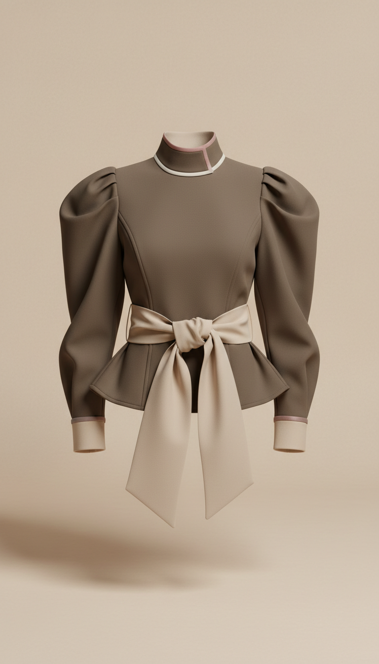 Blusa estruturada color block
